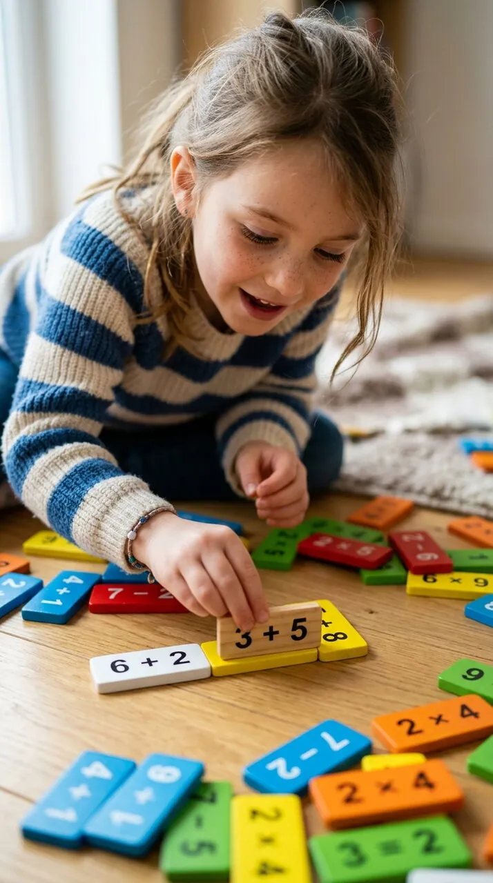 Enfant plus âgé qui écrit des calculs