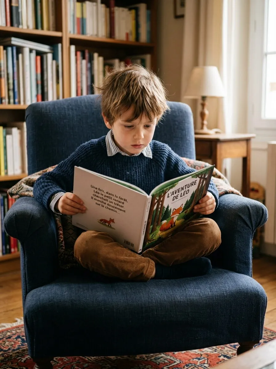 Enfant qui travaille des verbes irréguliers